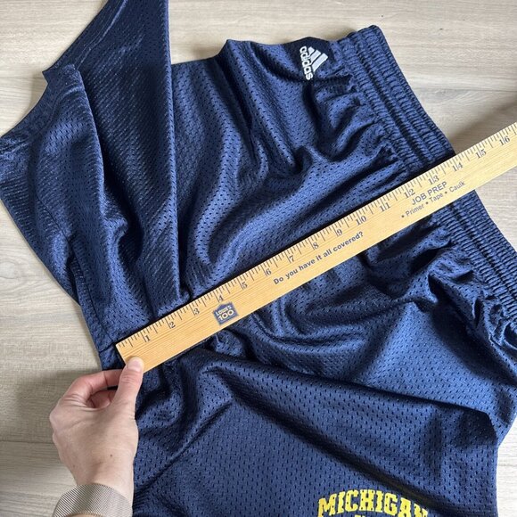 Michigan‎ Alumni Wolverines Adidas Basketball Shorts Navy Mesh Men’s Size Medium - Picture 8 of 11